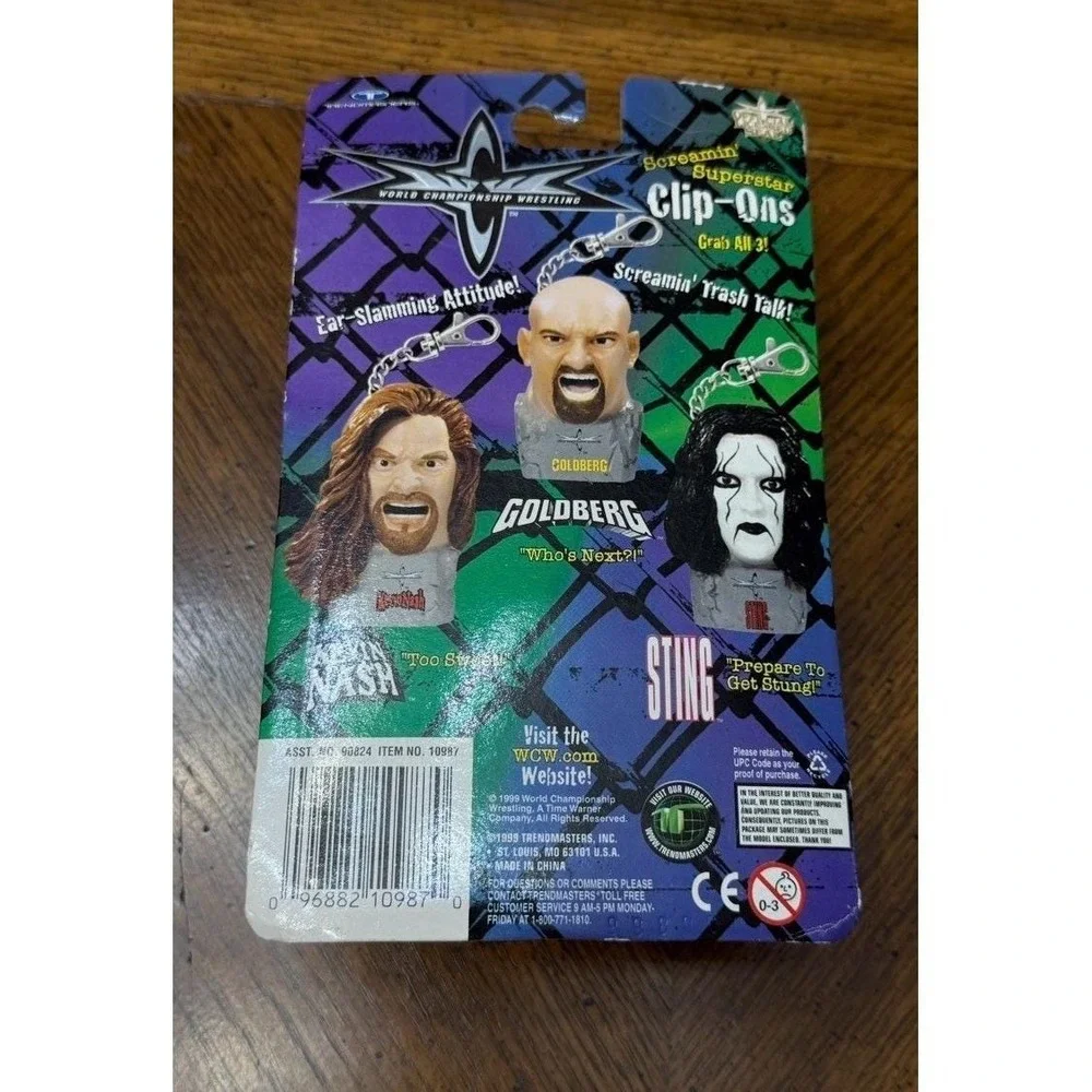 New Vintage WCW 1999 Goldberg‎ Wrestler Keychain
